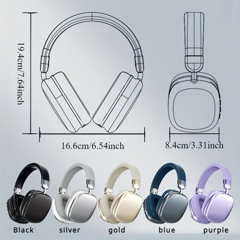 Lightweight HIFI Stereo Wireless Headsets with Microphones for Office Gaming and Home Use Immersive Audio Experience